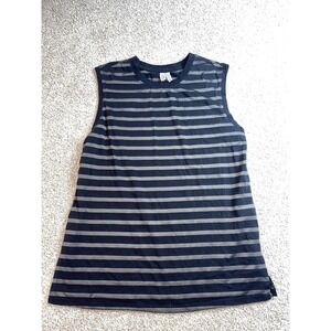 Zella Black Gray Stripes Tank Top Womens M Athletic Workout Casual Athleisure